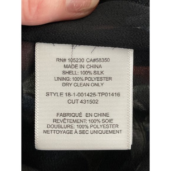 Joie Derwin 100% Silk Racerback Ruffle Tank Camisole Lined Black Floral Print XS - Picture 8 of 9